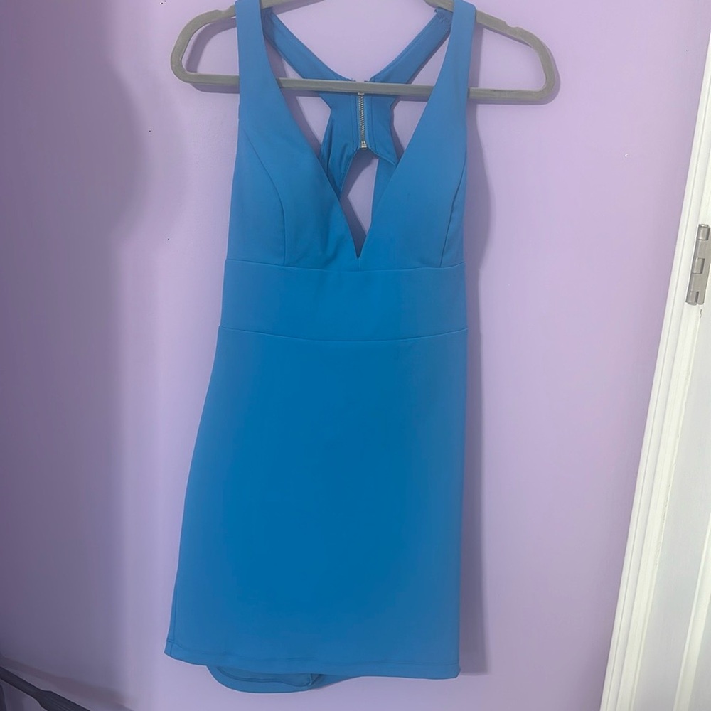 B Darlin Blue Formal Mini Dress